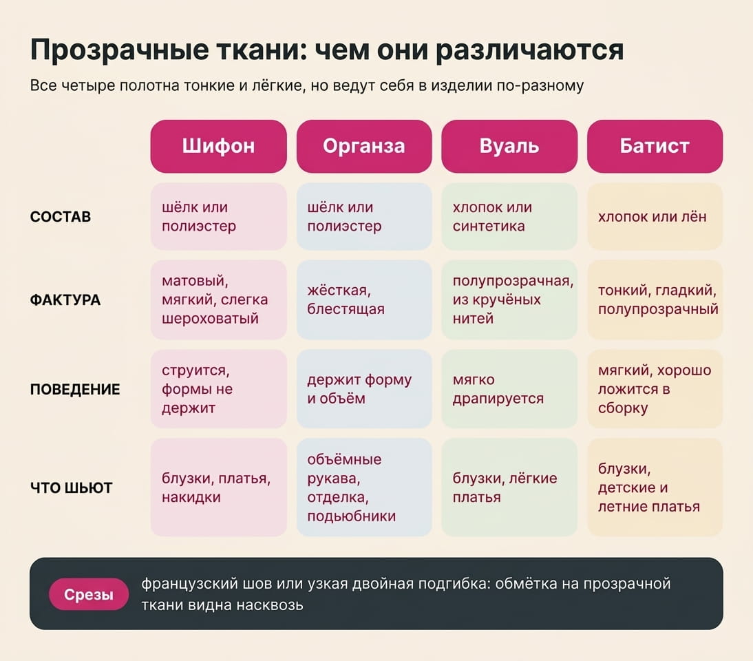 Какие виды ткани бывают для одежды